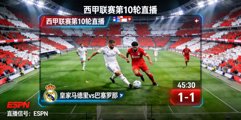 皇家马德里对阵巴塞罗那西甲联赛柠檬直播画面